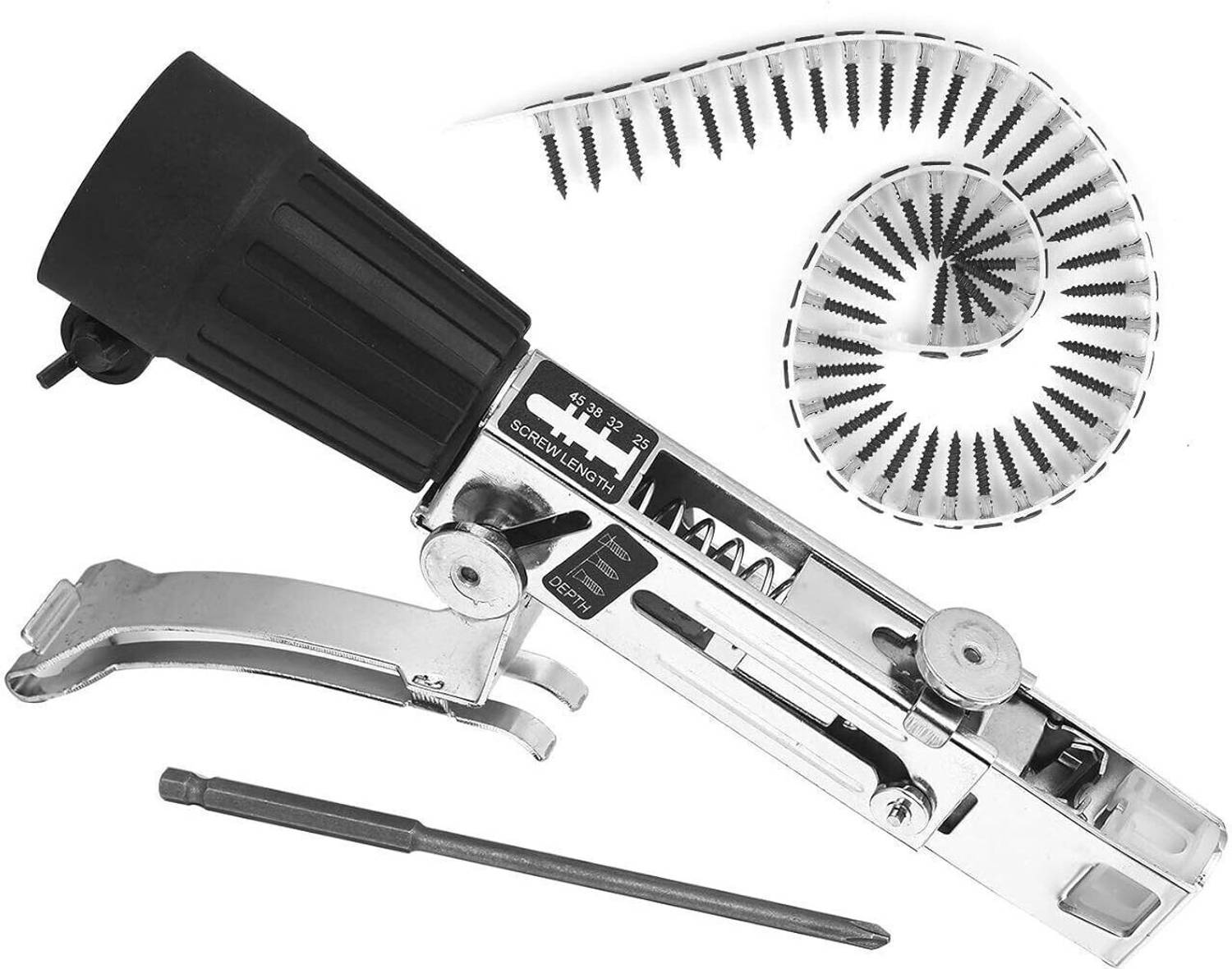AASONS Automatic Chain Nail Gun Adapter Power Drill Attachment with Screws woodworking AASONS Corded & Cordless  Nailer