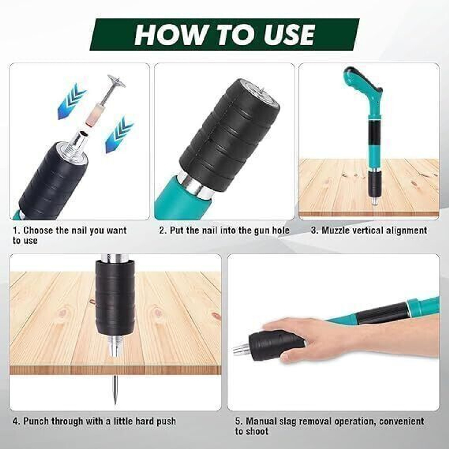 Image of REEVA ENTERPRISE Portable Mini Nail Shooting Machine with 10 Nails, Nail Wall Fixing Tool Portable Mini Nail Shooting Machine with 10 Nails Corded & Cordless Nailer