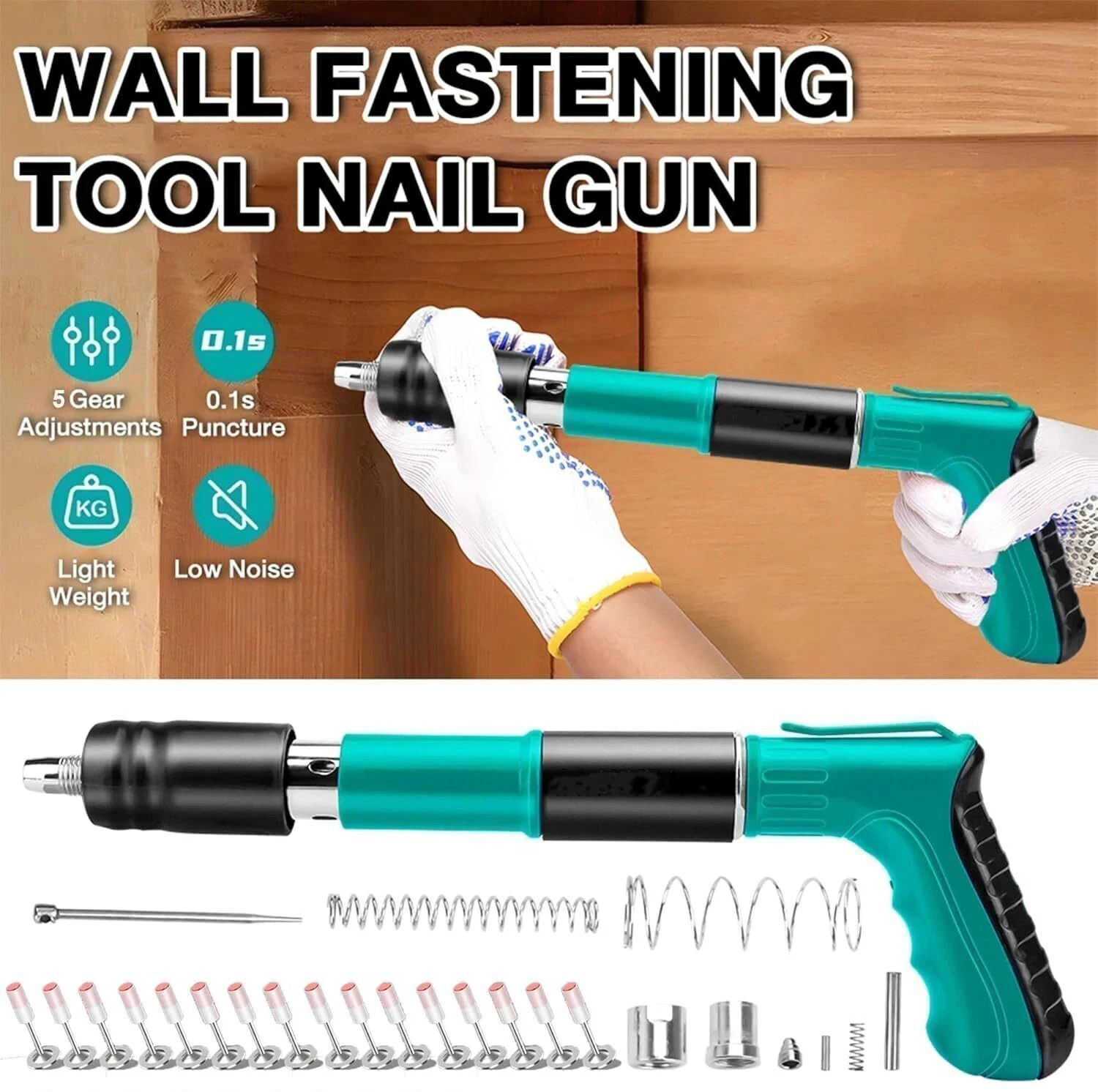 Image of PRIME KINGS PKNG1 Portable mini fixer Furniture Pressure Cordless Nail Gun Pneumatic Nailer PKNG1 Cordless Nailer