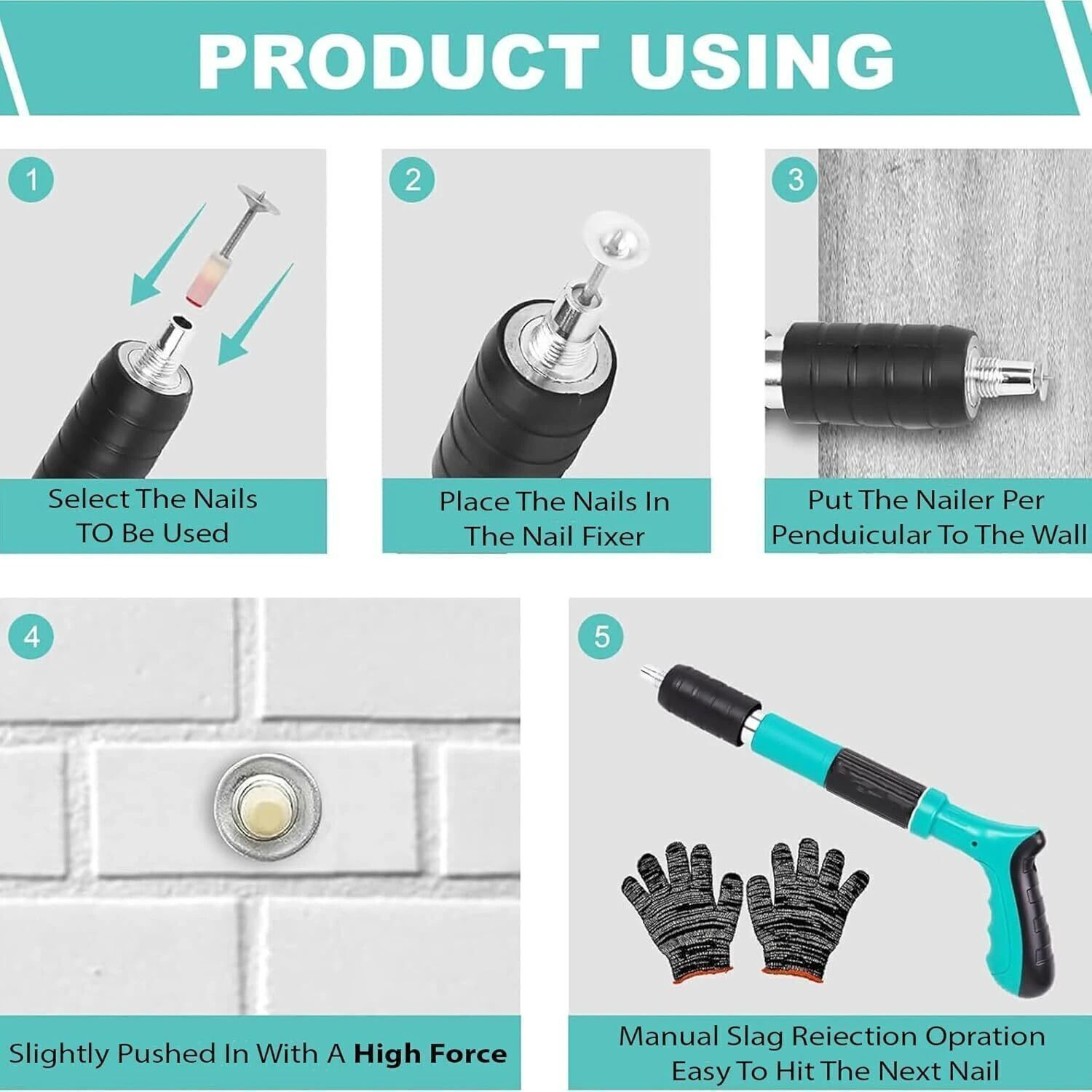 Image of PRIME KINGS PKNG1 Portable mini fixer Furniture Pressure Cordless Nail Gun Pneumatic Nailer PKNG1 Cordless Nailer