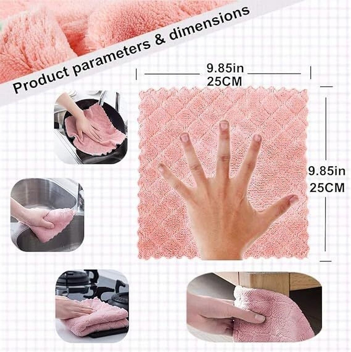 Image of GoodsGarden Highly Absorbant Microfibre Kitchen Cleaning cloth Multicolor Cloth Napkins