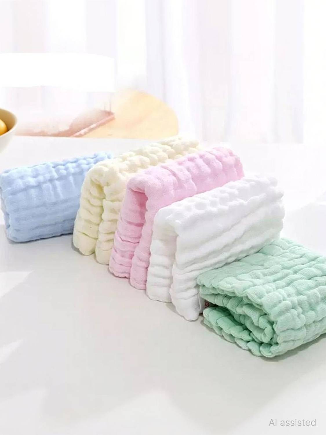 Babking Quick Dry Baby Face Towels Multicolor Cloth Napkins