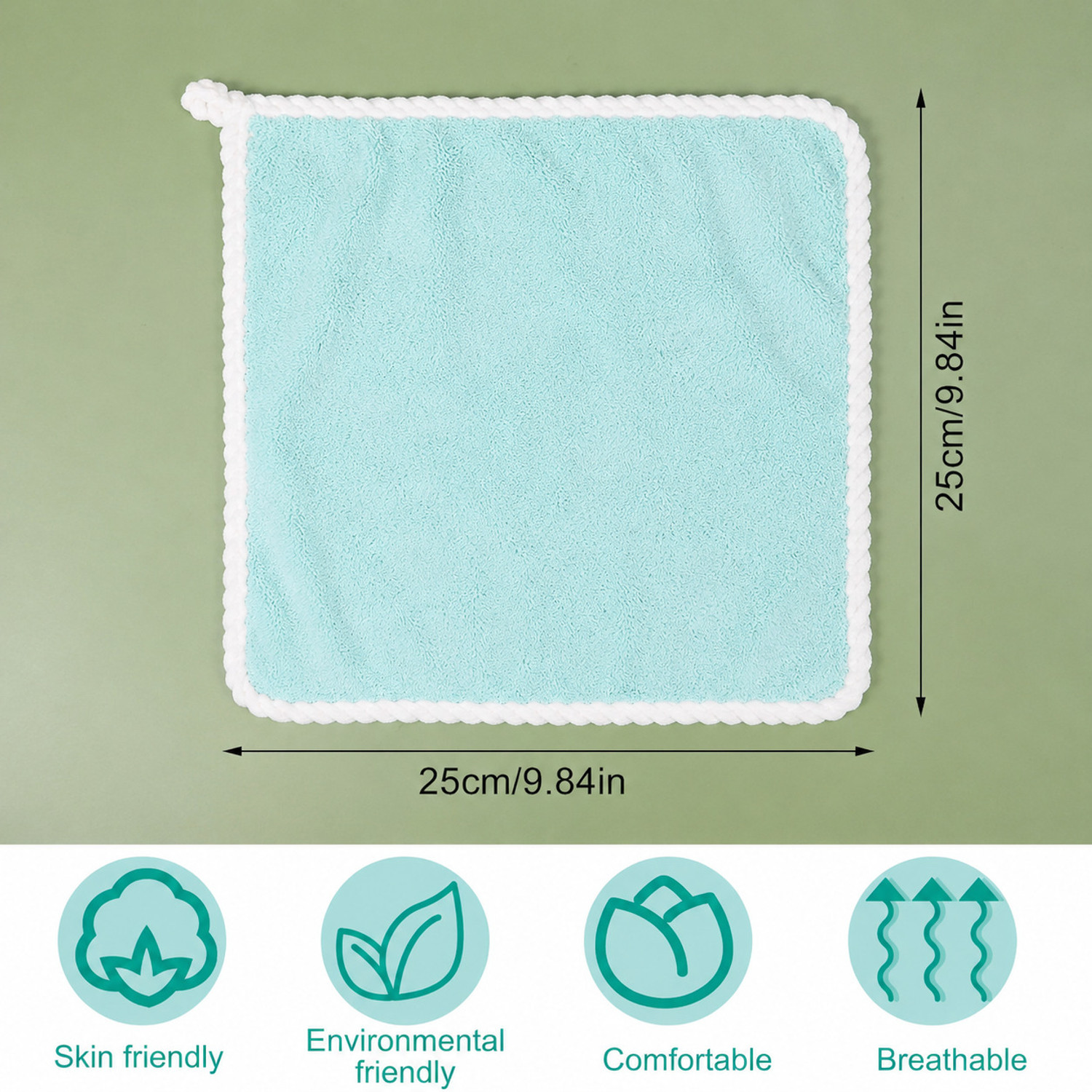 Image of MANAN Microfiber Kitchen Cloth Napkin, Cleaning Towel for Home, 10x10 Inch Multicolor Cloth Napkins