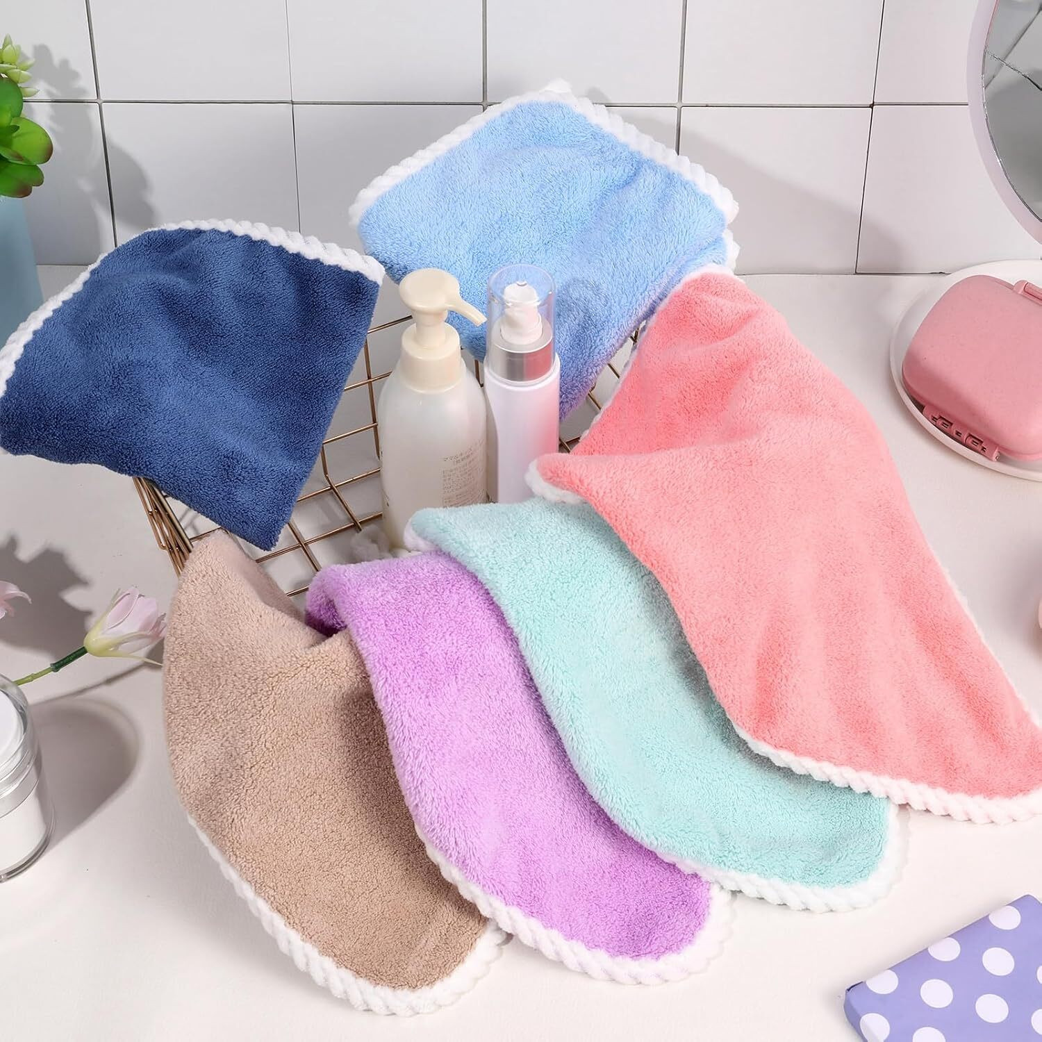 Image of MANAN Microfiber Kitchen Cloth Napkin, Cleaning Towel for Home, 10x10 Inch Multicolor Cloth Napkins