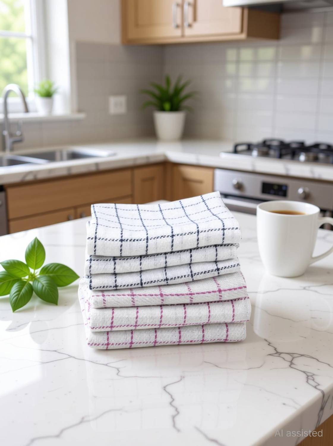 AkiN Premium Pure Cotton Multipurpose use Dish Towel,Highly Absorbent for Cleaning Multicolor Cloth Napkins