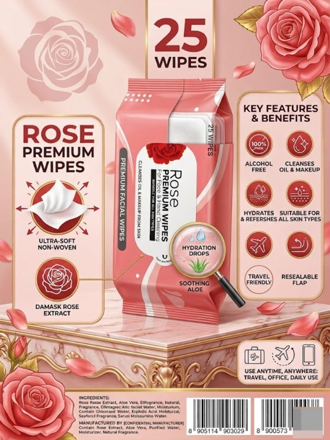 Image of jogi premium rose facial tissues White Paper Napkins