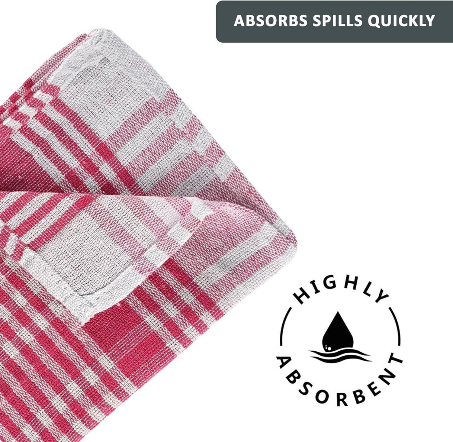 Image of Texco India Cotton Kitchen Napkins | Fridge, Table, Kitchen Platform Cleaning| Multicolor Cloth Napkins