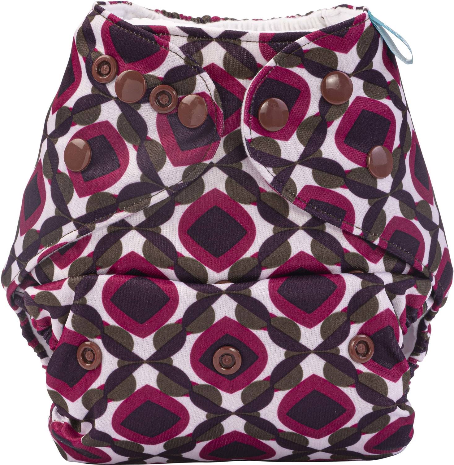 bumberry Abstract Print Reusable Pocket Adjustable Cloth Diaper With 1 Microfiber Insert For Babies (3-36 Months)