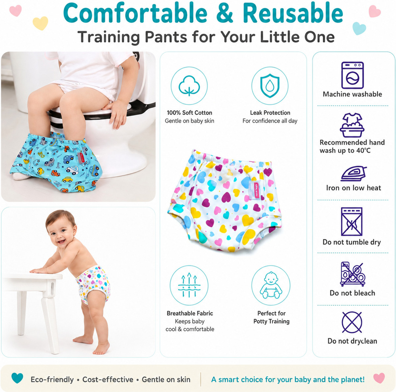 Image of VParents Underwear for Baby 3Layer Padded PottyTraining Diaper Free Time