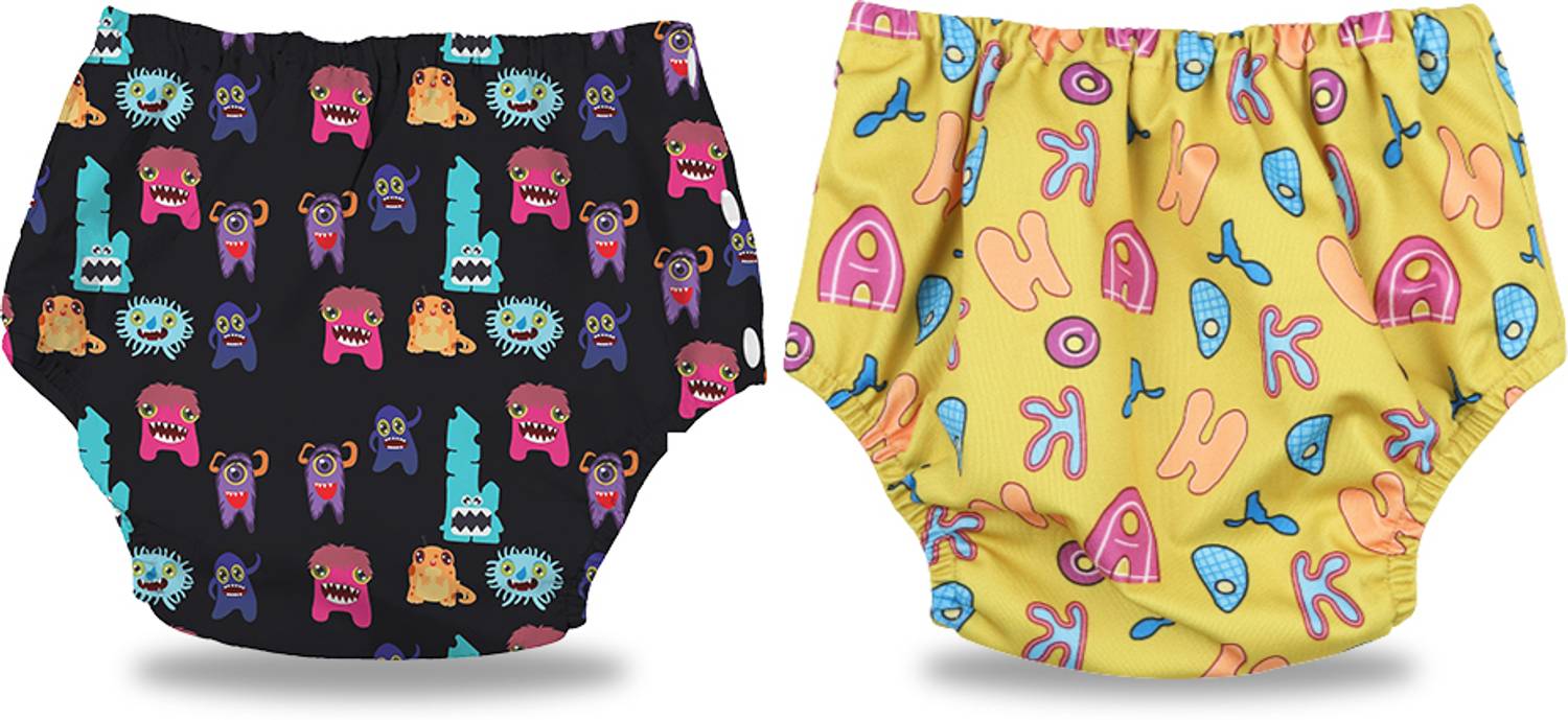 Chinmay Kids Swimming Pants Reusable Swimwear Diaper Pants For Unisex (60 Months ) Pack of 2