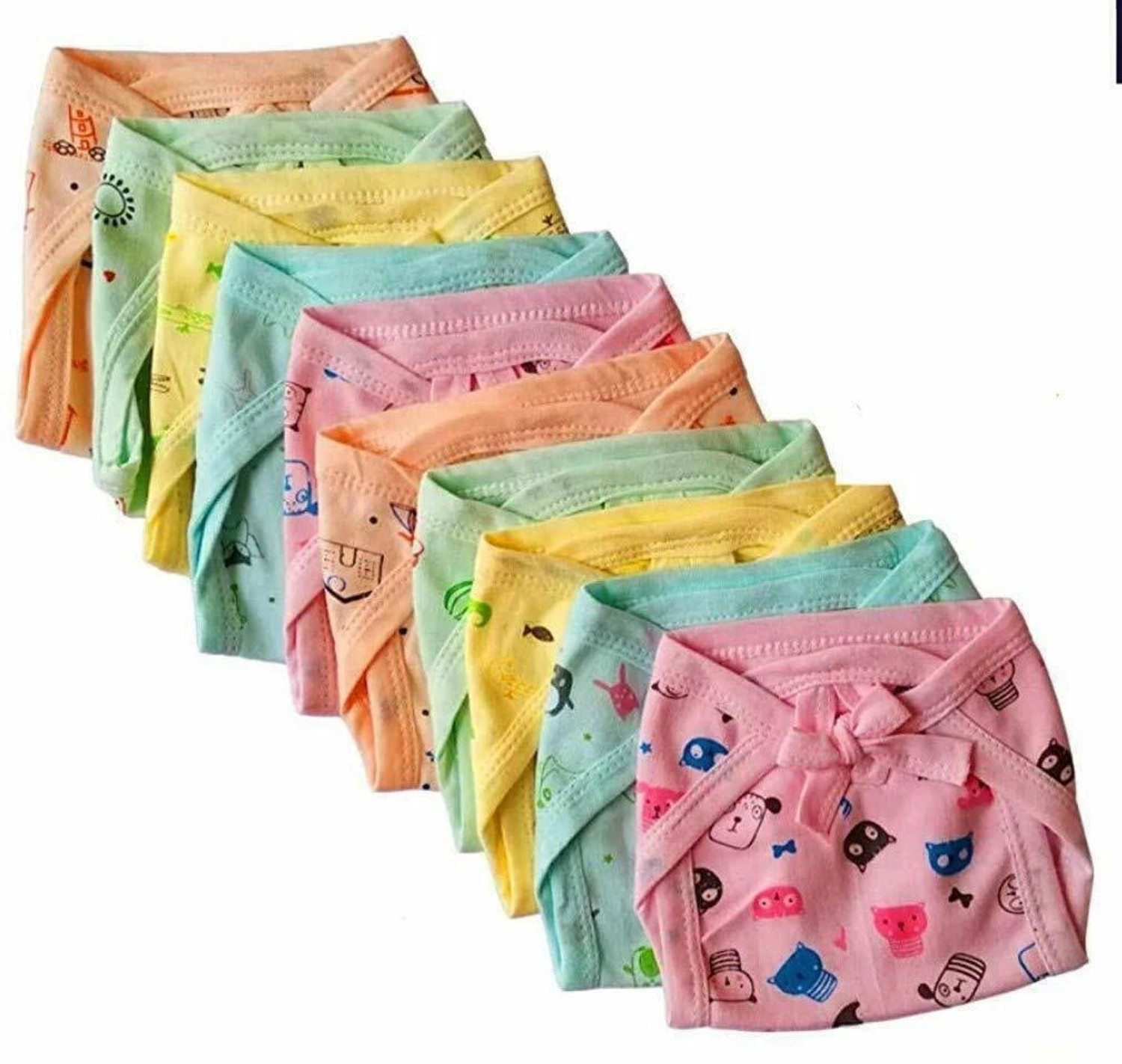Image of UNIQUELLO Baby Cotton Cloth Diapers / Langot / nappy Washable Reusable nappies Pack of 6