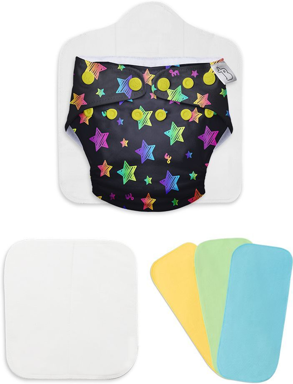 Image of Superbottoms Reusable Cloth Diapers for babies Starter Cloth Diaper Pack with 1 Freesize UNO