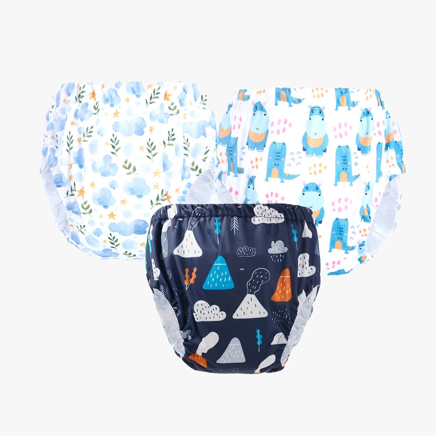 Chinmay Kids Baby Panty: Boys and Girls Waterproof Printed Panty (Pack of 3)