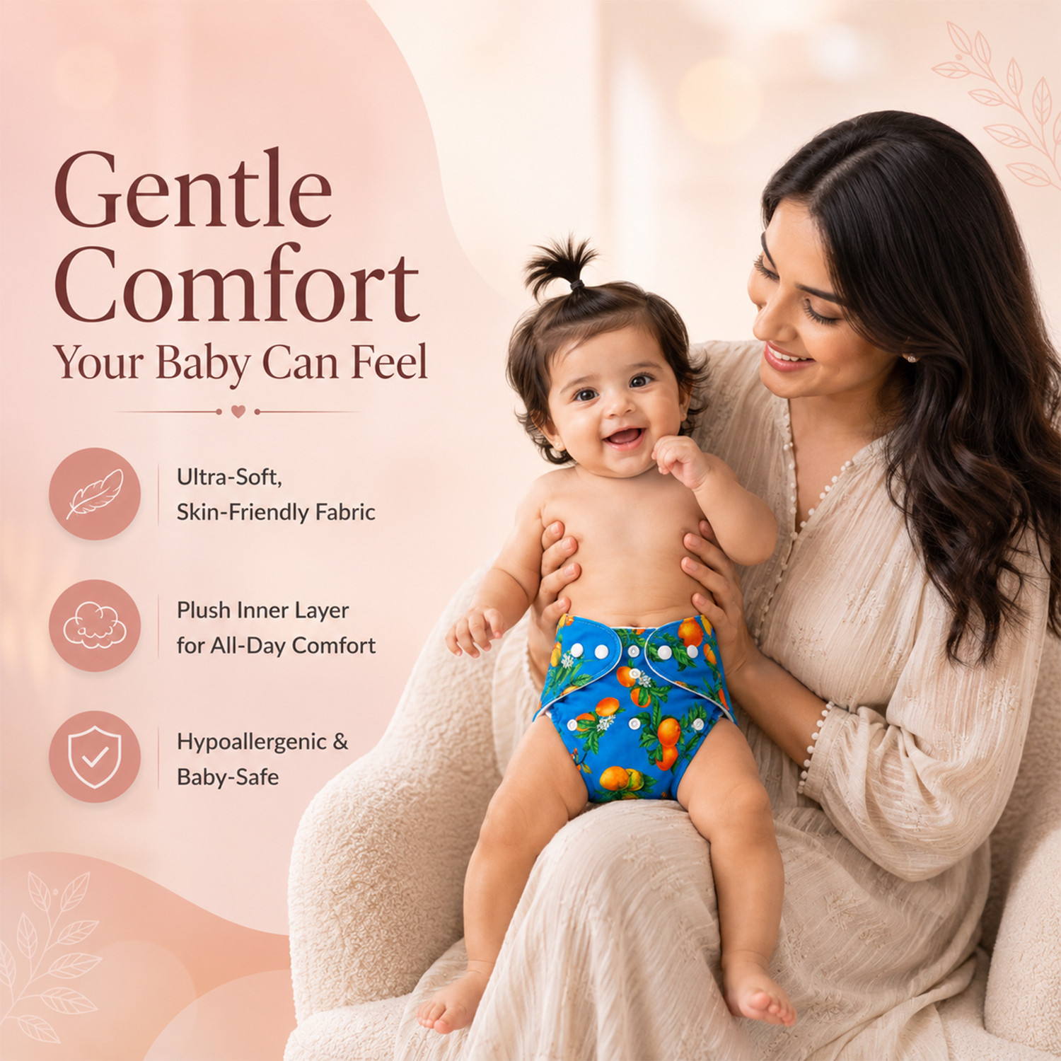Image of MOMSARC Baby Cloth Diapers 5 Pack Pant Style