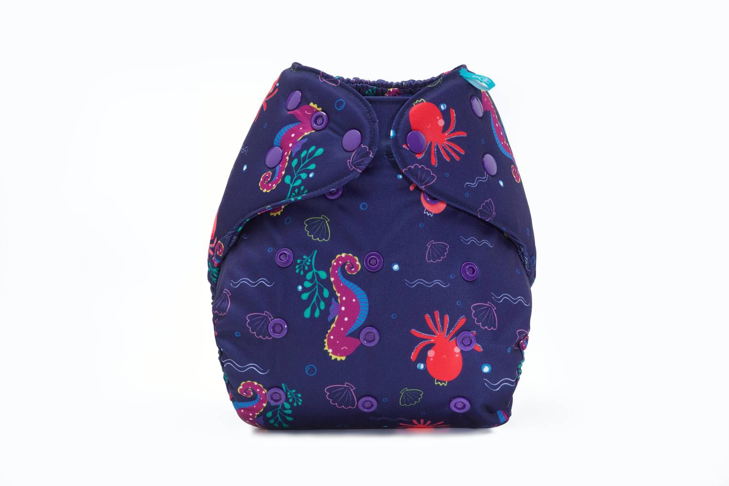 bumberry Adjustable Reusable Cloth Diaper Cover Without Inserts For Babies (Seahorse 3-36 Months)