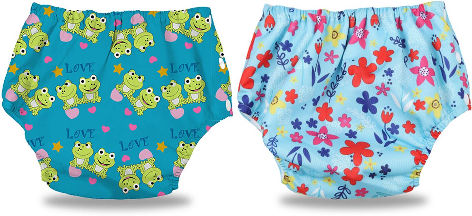 Chinmay Kids Swimming Pants Reusable Swimwear Diaper Pants For Unisex (60 Months ) Pack of 2