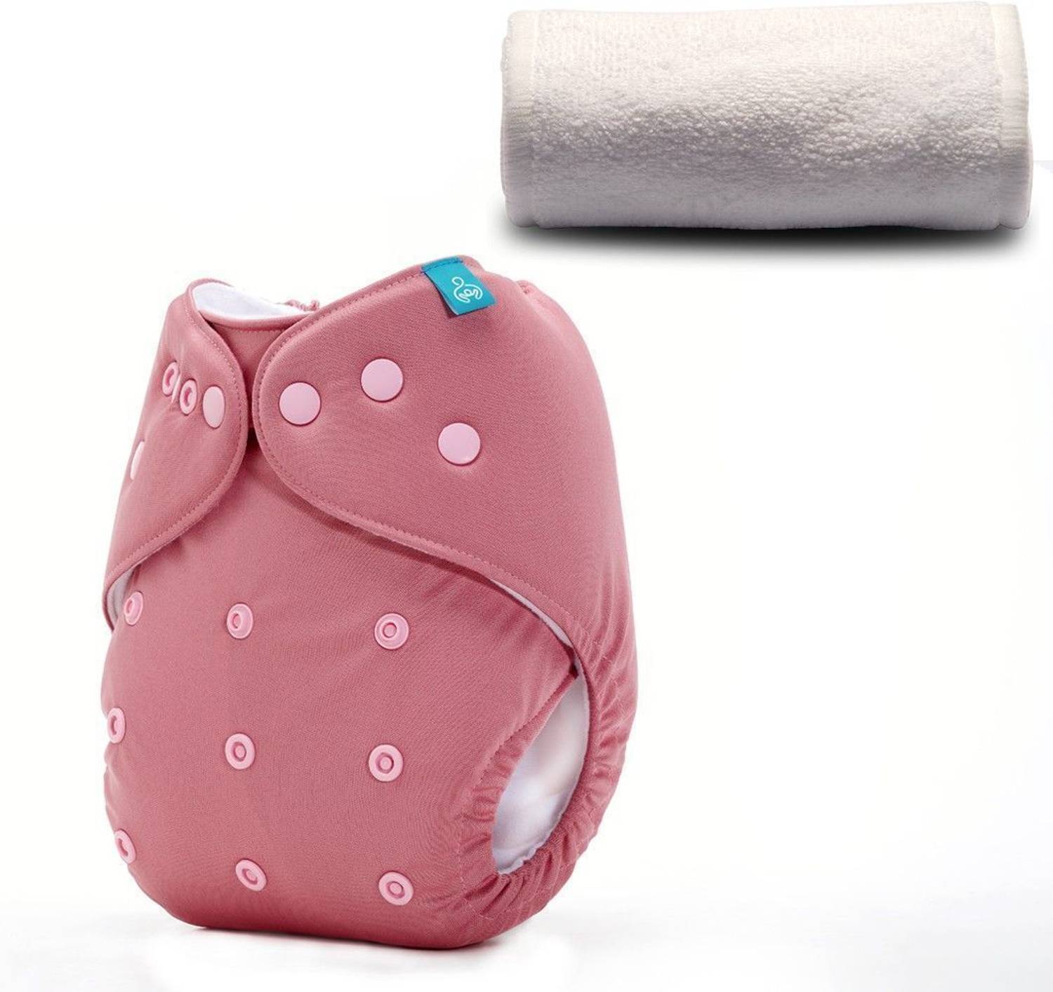bumberry Adjustable Reusable Cloth Pocket Diaper With 1 Three-Layer Microfiber Inserts For Babies (Mauve 3-36 Months)