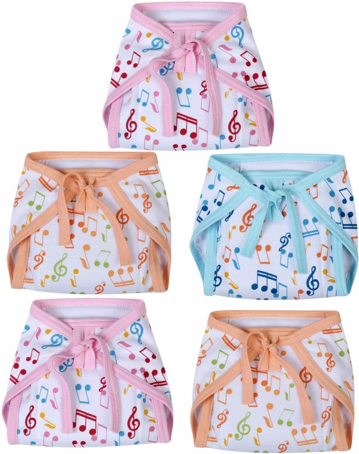 Image of UNIQUELLO Cotton Hosiery Printed Cushioned Padded Nappy /Langot For 0-6 Months Baby