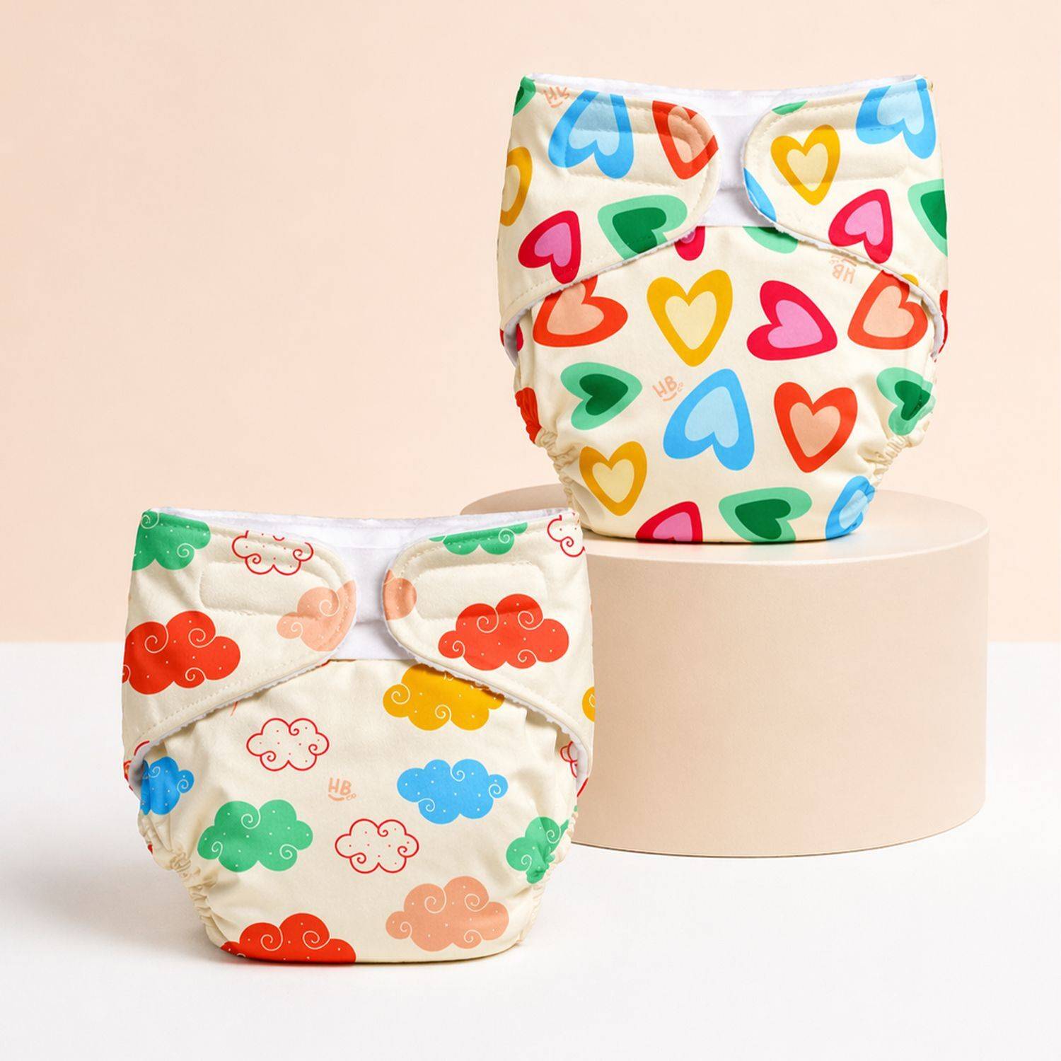 HAPPY BABY CO. Advanced Nappy Pack of 2, Leak-Lock (6-24M