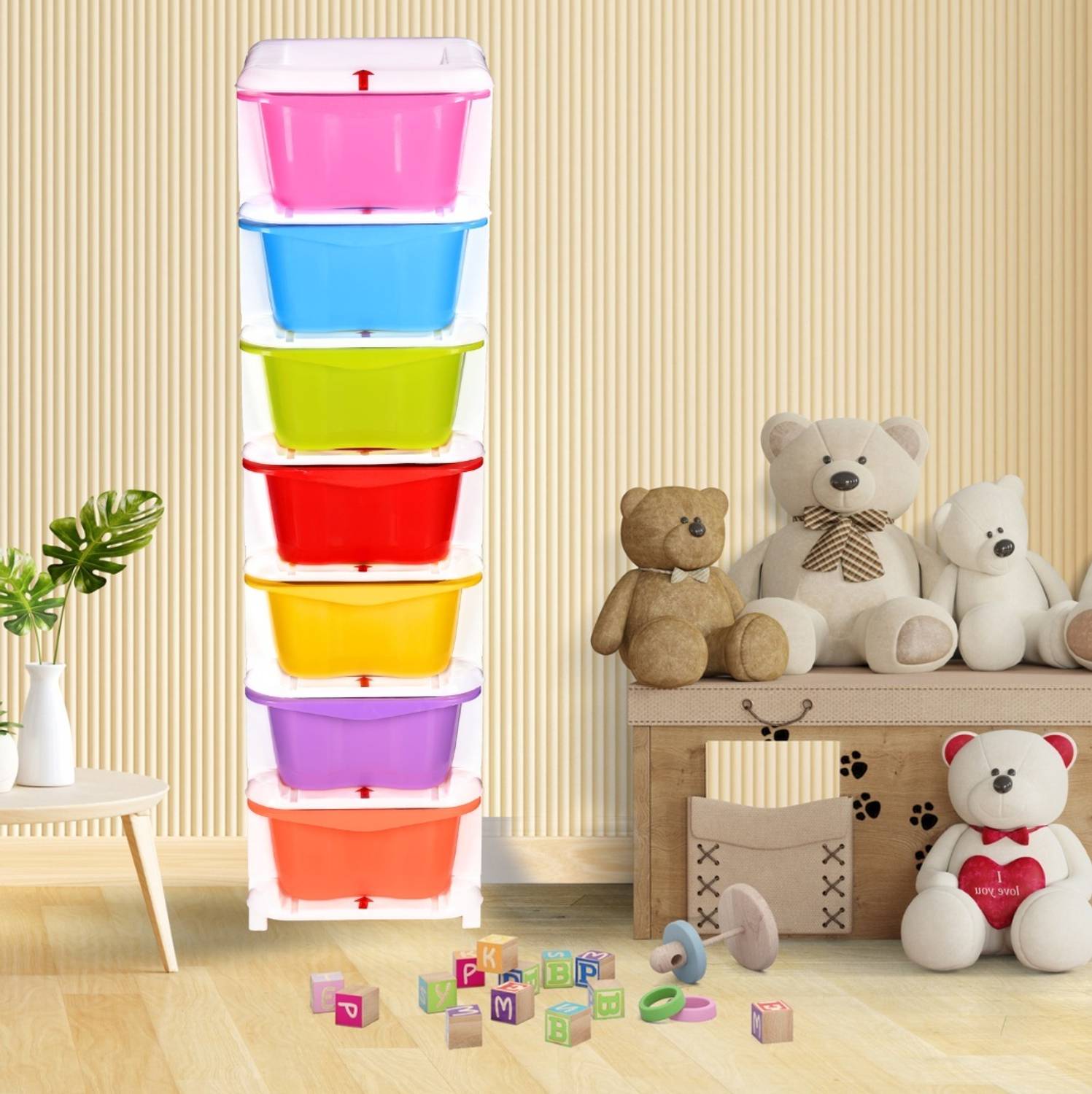 3D METRO SUPER STORE 7 Layer Multi-Purpose Modular Storage Drawer For Baby Gift Sets & Combo