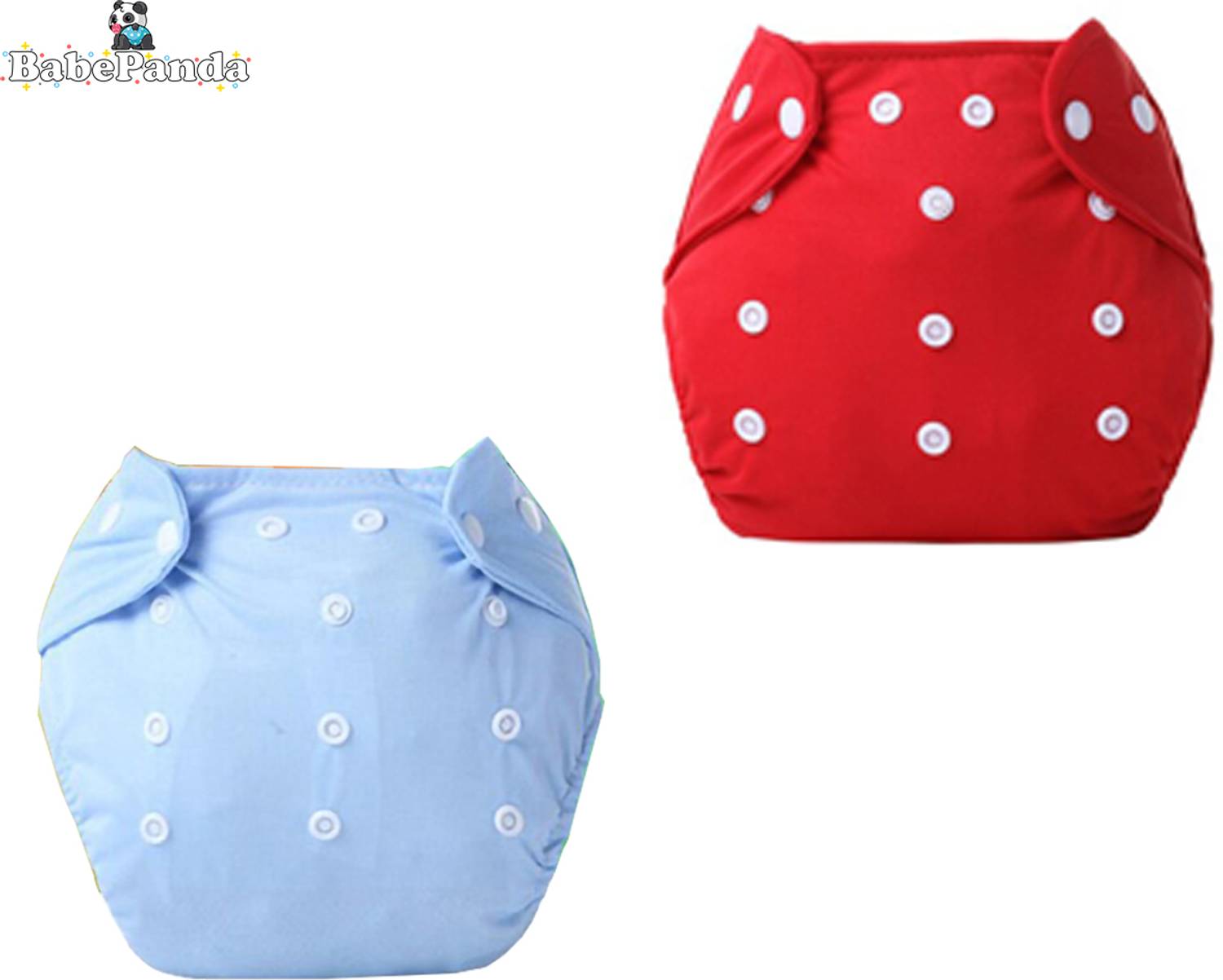 BabePanda Reusable Cloth Diapers for Babies - Sustainable, Soft, and Stylish" (Pack of 2)