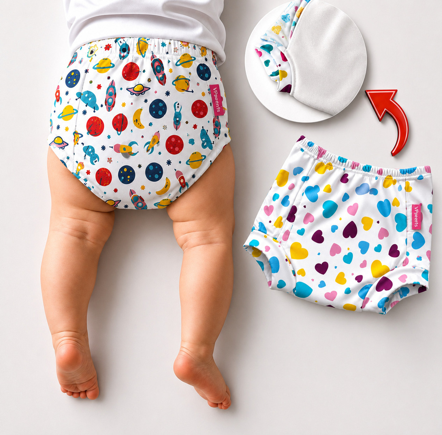 Image of VParents Underwear for Baby 3Layer Padded PottyTraining Diaper Free Time