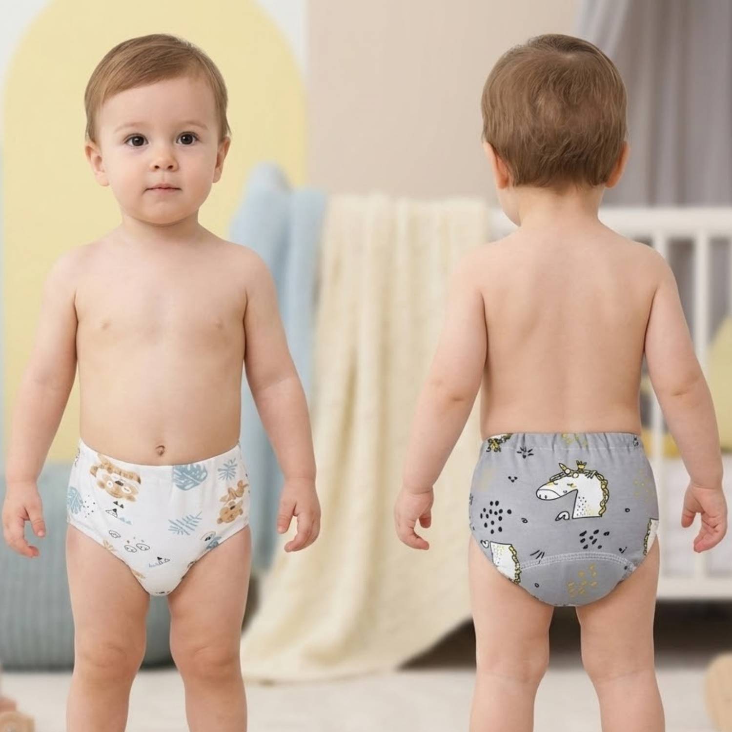 Bembika Baby Cotton Potty Training Pants, For Babies,Underwear forToddler -Pack2- (2AL)