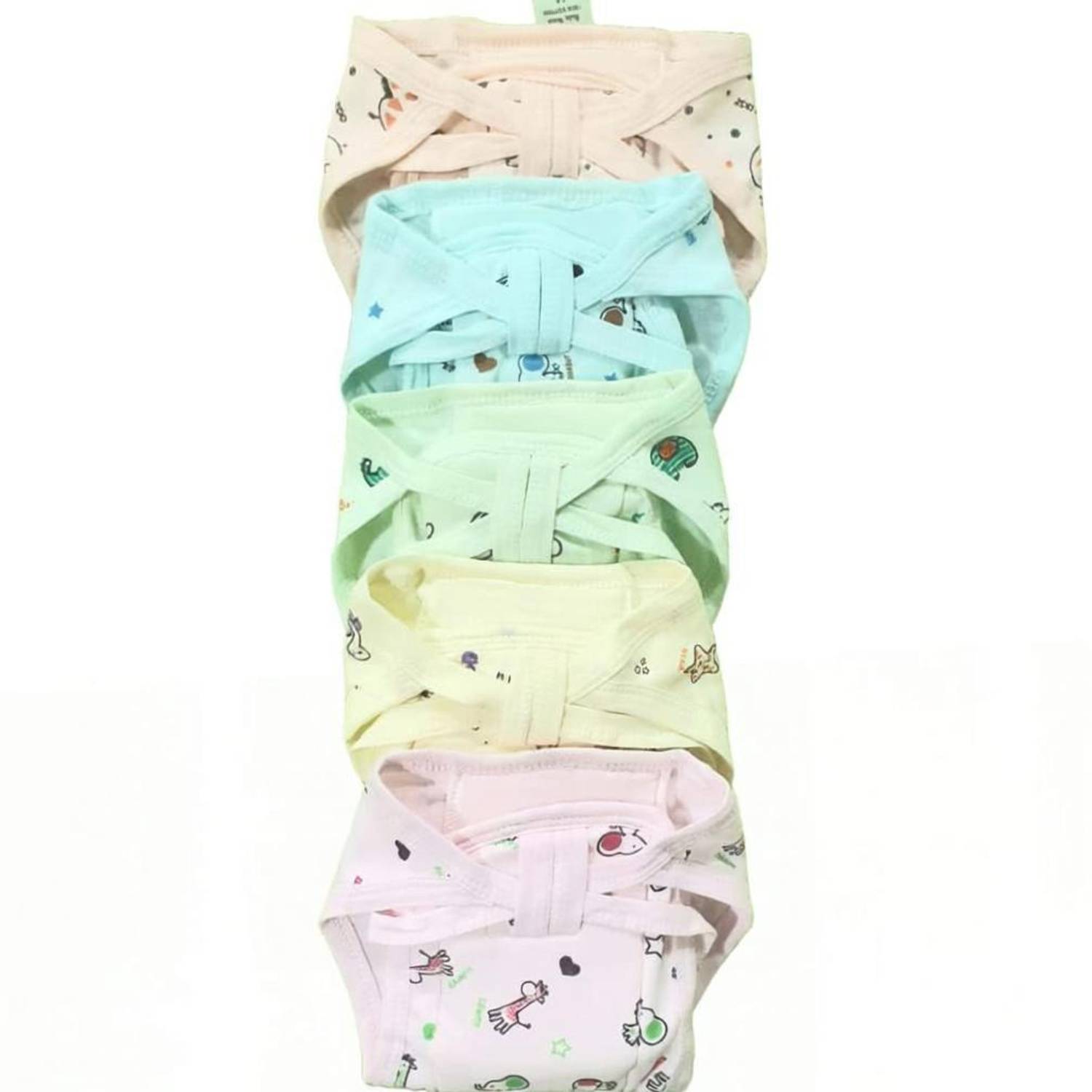 BREEZEWAY New born baby cloth nappy Padded Premium Quality Pack of 5 (6-12 Month Babies)