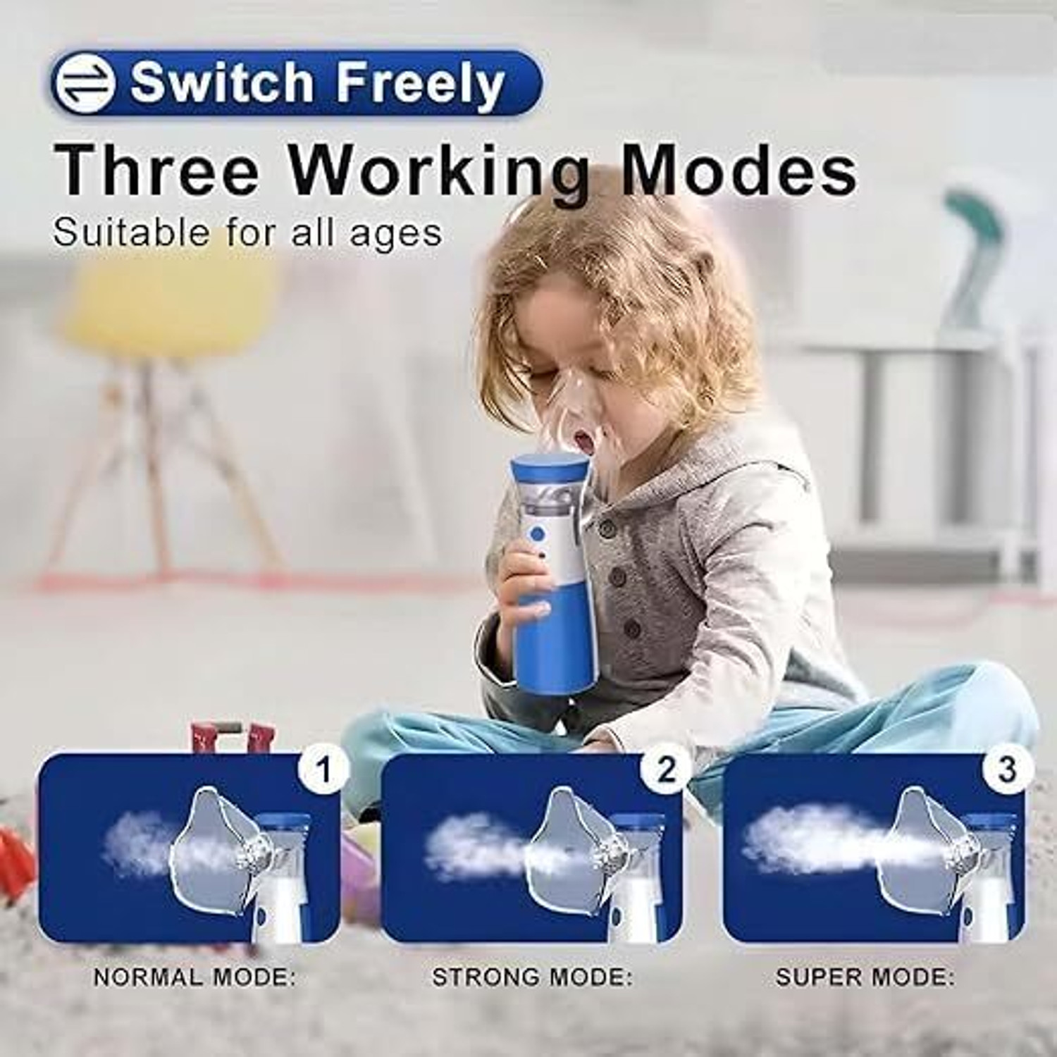 Image of NLB ENTERPRISE Portable Rechargeable Mesh Nebulizer Machine for Adults and Kids NB103 Nebulizer