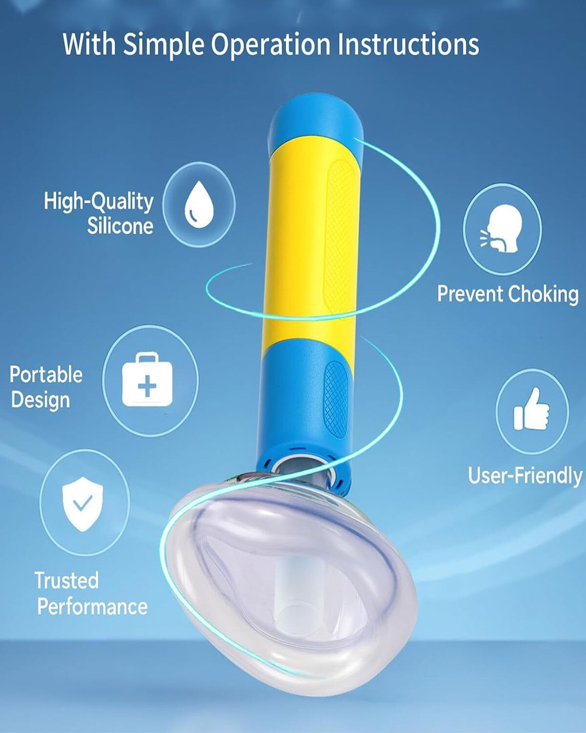 Image of RM ENTERPRSIE Choking Rescue Device for Kids and Adults 17R Manual Nasal Aspirator (Multicolor)