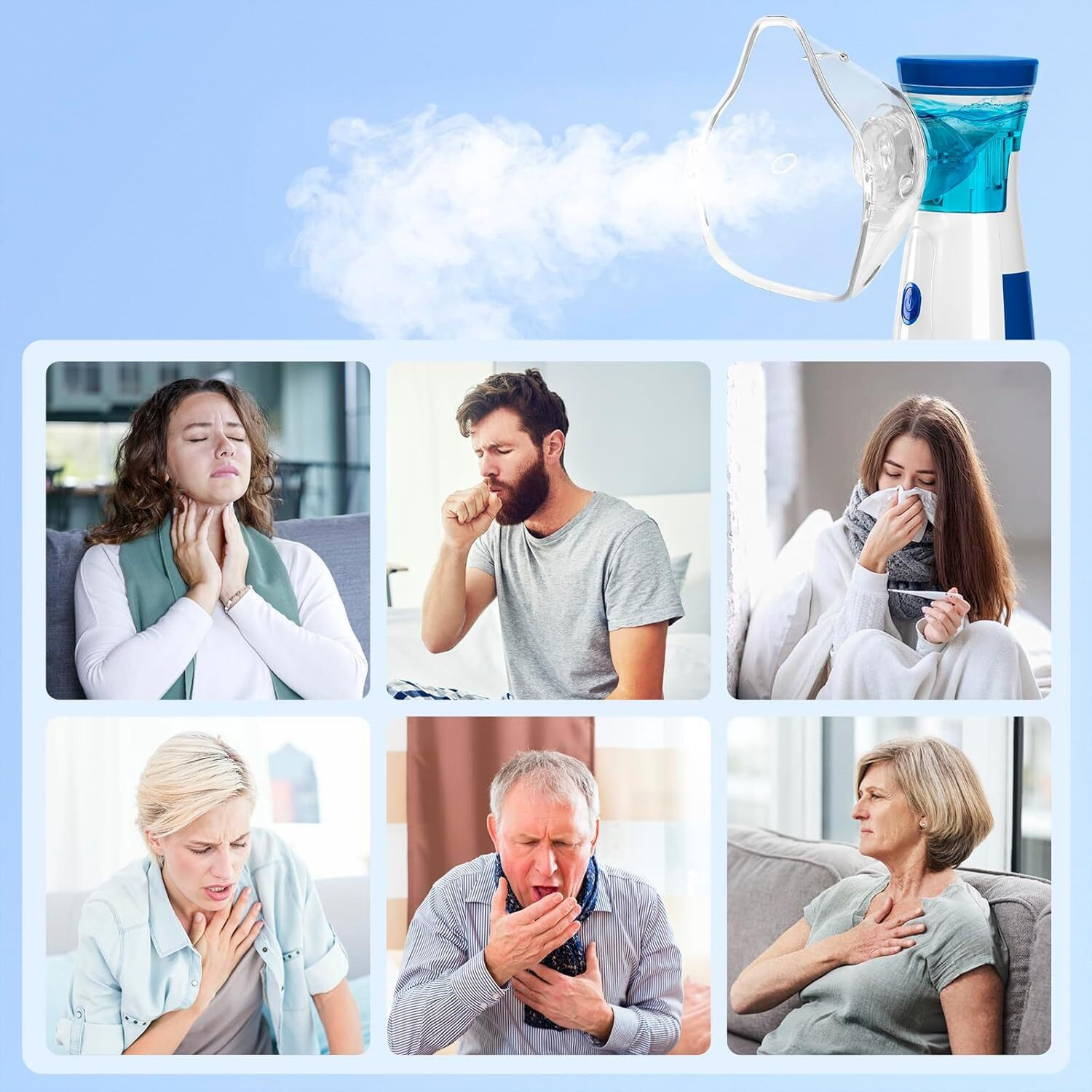 Image of Kingdom Nebulizer,Portable Mesh Nebulizer Mini Vaporizers Handheld Adults and Children Nebulizer