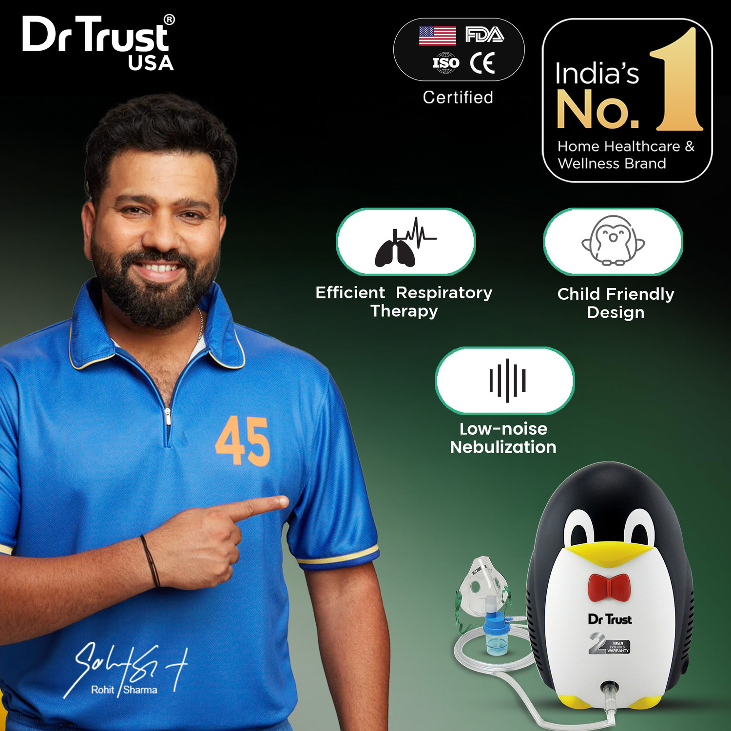 Image of Dr Trust Junior Compressor complete Kit with Mask Nebulizer