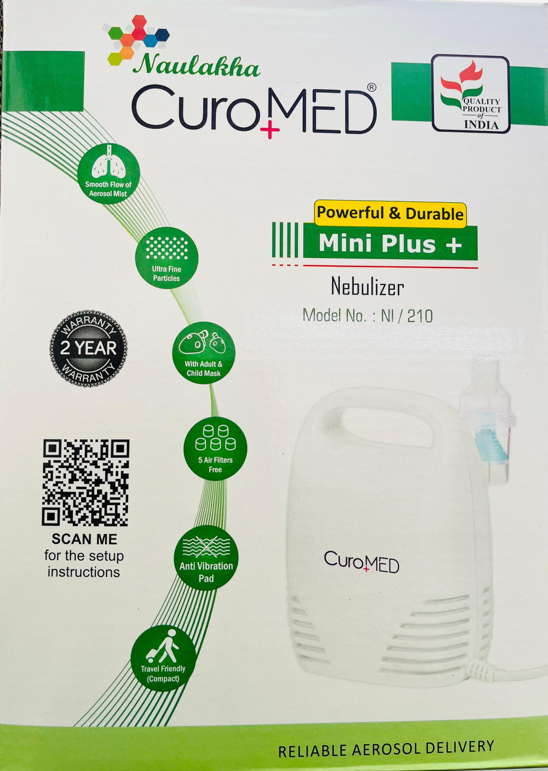 Image of Curomed MINI PLUS NENULIZER NI /210 Nebulizer