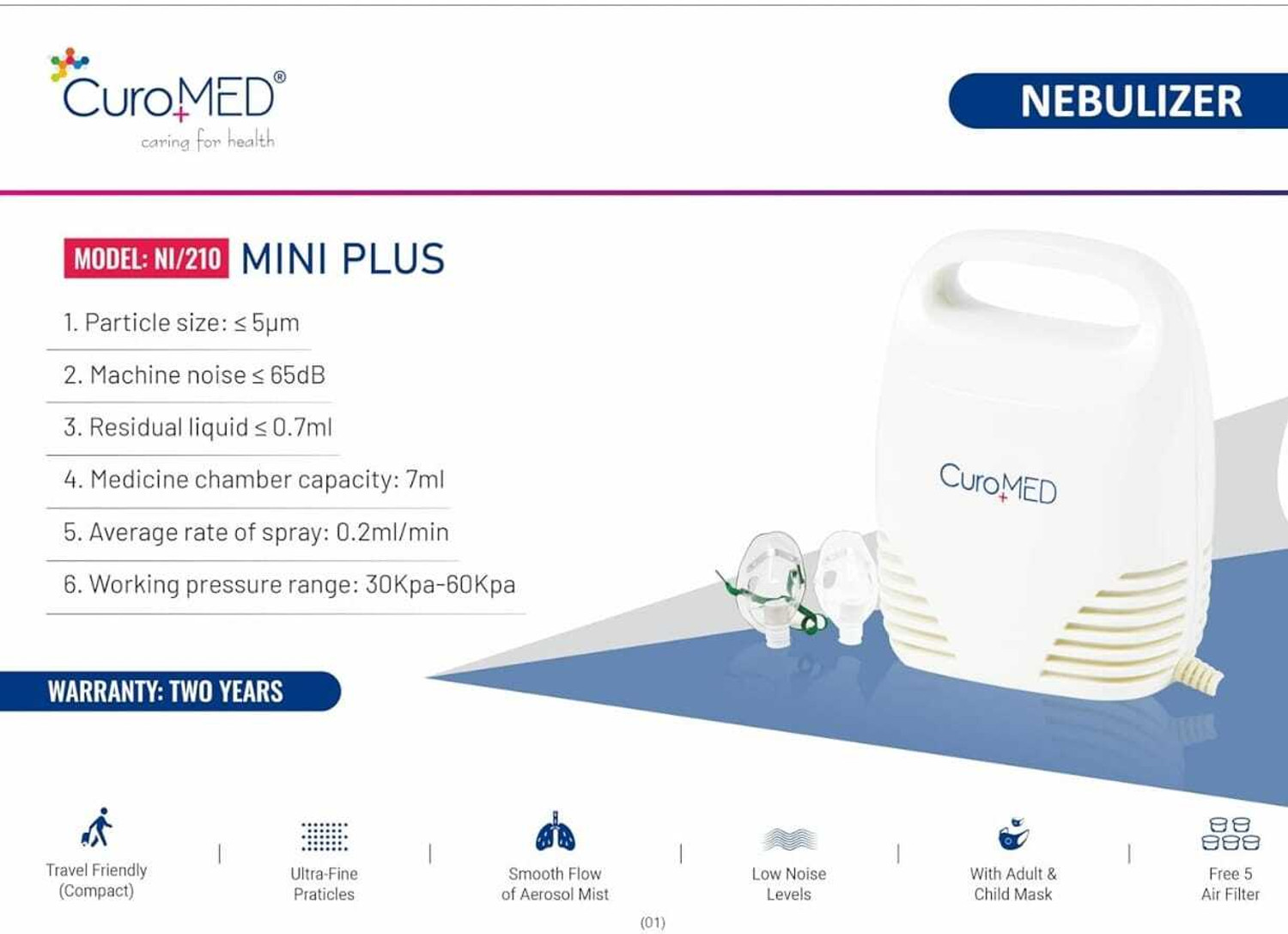 Image of Curomed MINI PLUS NENULIZER NI /210 Nebulizer
