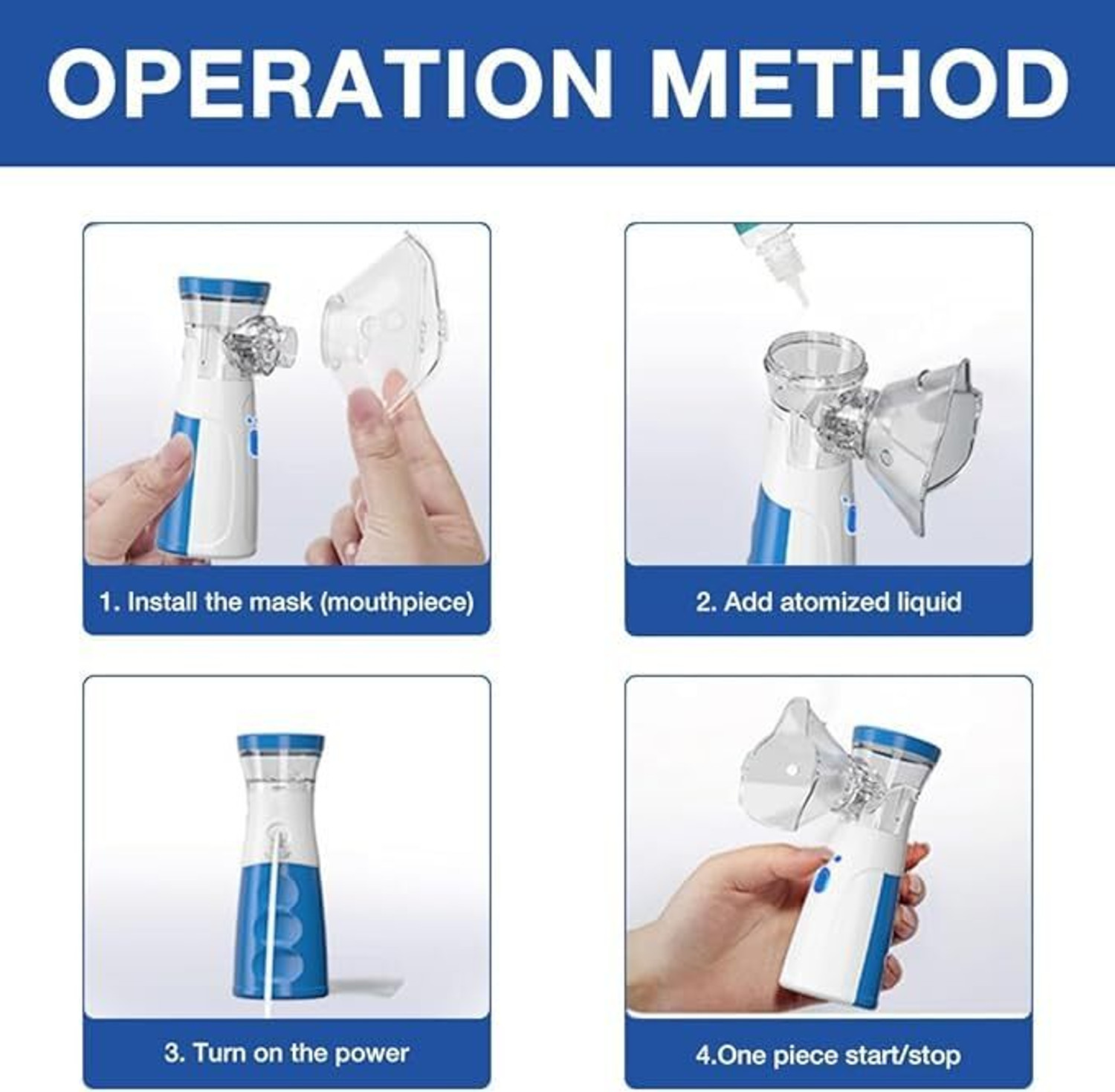 Image of Kingdom Nebulizer,Portable Mesh Nebulizer Mini Vaporizers Handheld Adults and Children Nebulizer