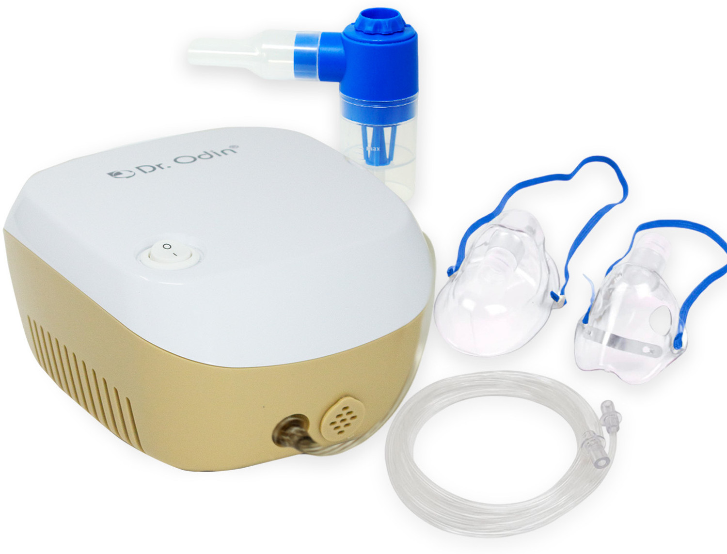 Image of Dr. Odin ONS-105 Piston Compressor Nebulizer Complete Kit with Child and Adult Mask Nebulizer
