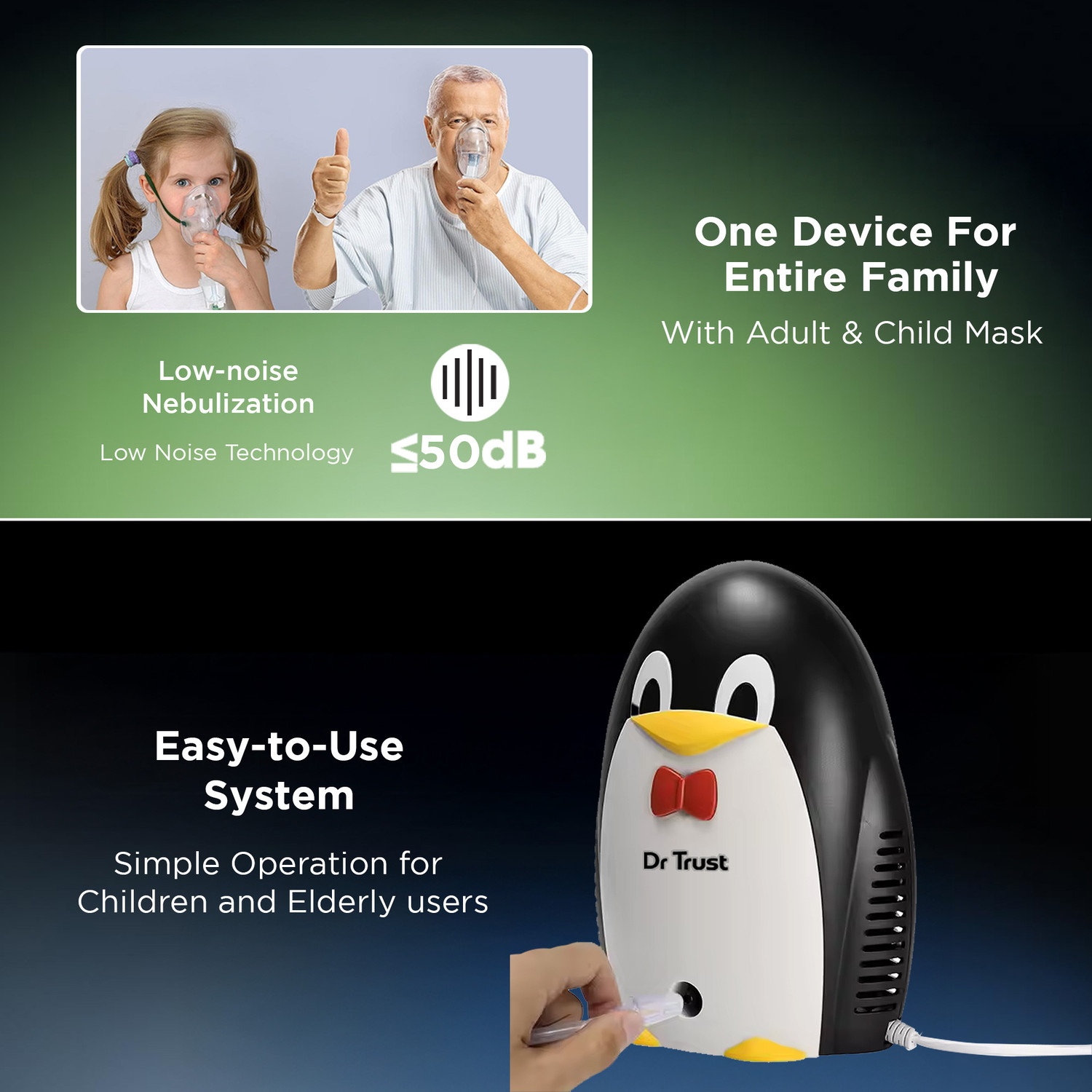 Image of Dr Trust Junior Compressor complete Kit with Mask Nebulizer