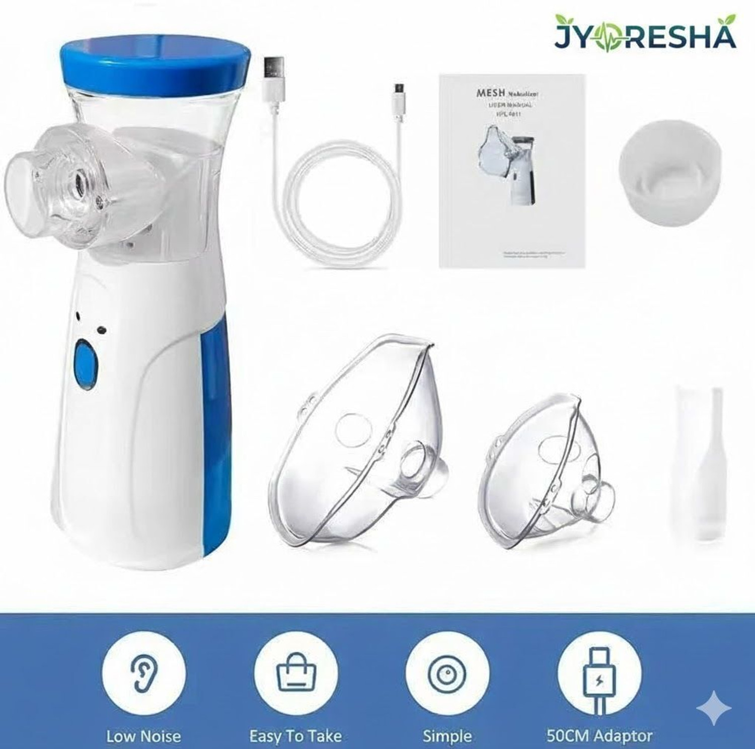 Image of JYORESHA Nebulizer Machine for Adults and Kids, Nebulizer for Baby, 2 Working Mode Nebulizer