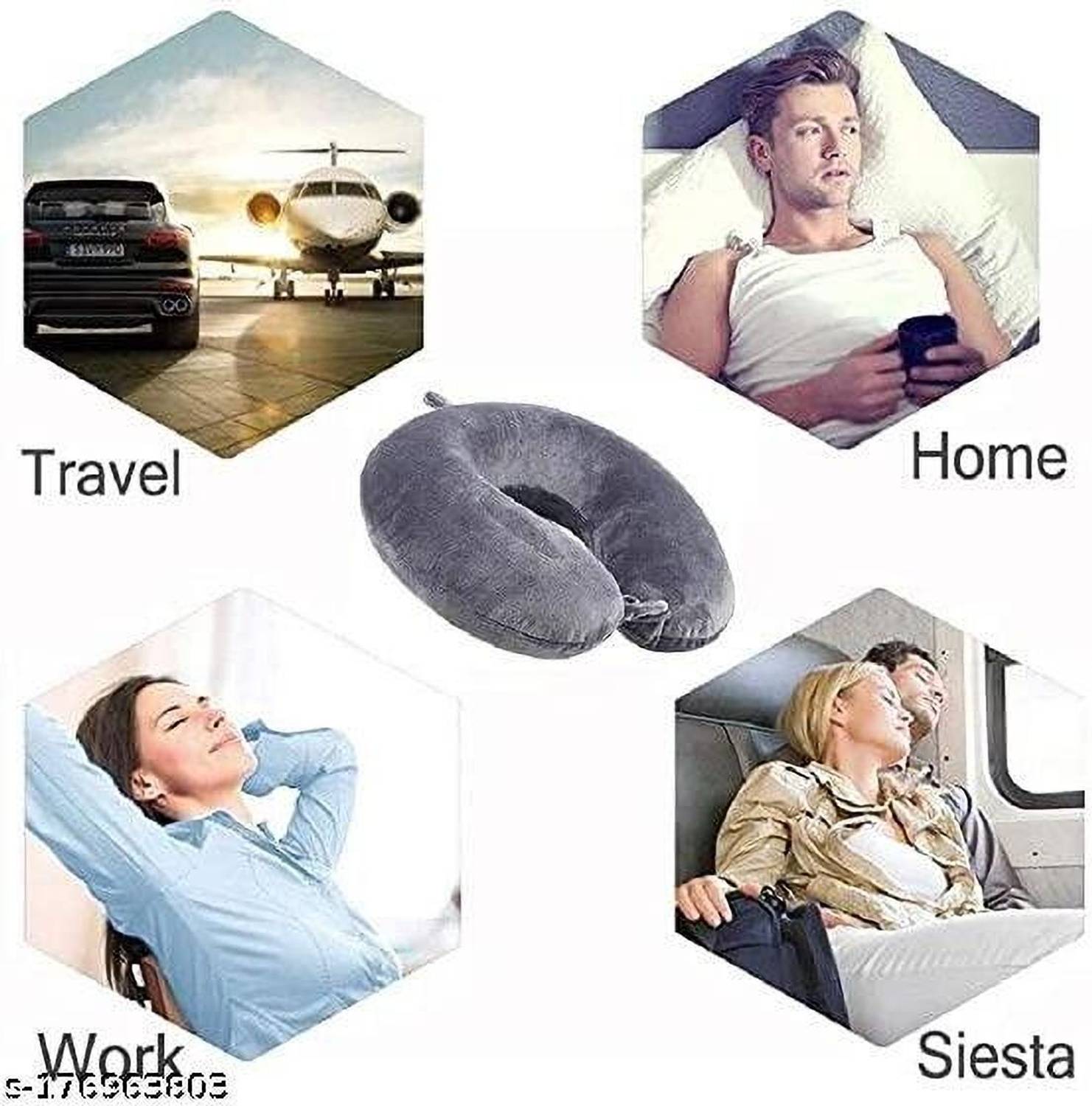 tyagicollections U Shape Travel Neck Pillow & Eye Shade - Image 5