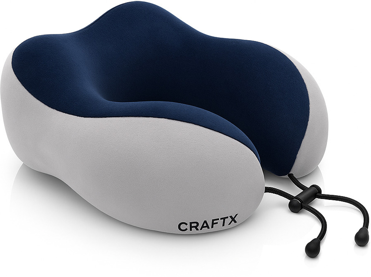 Image of craftx Memory Foam Travel Neck Pillow | Dual Color Blue-Grey | Ergonomic 360 Support Neck Pillow