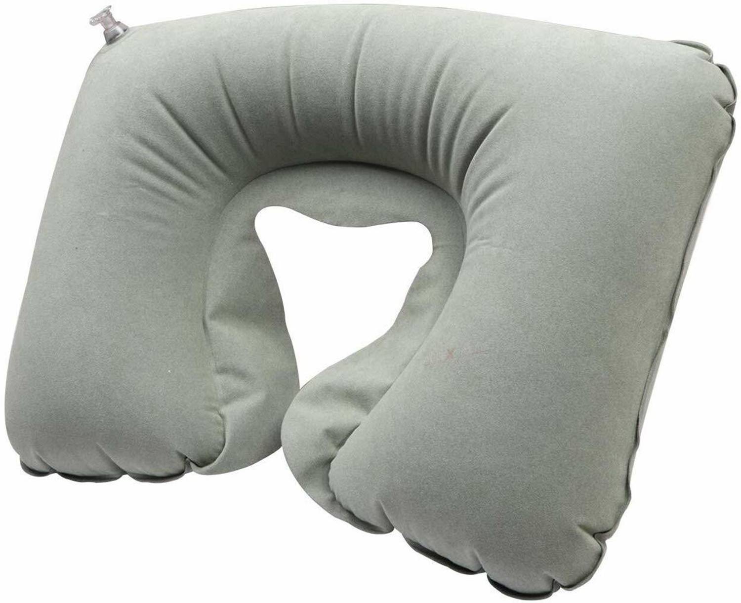 ALLEXTREME EXTNPSM Inflatable Travel Pillow Luxury Memory Foam Neck & Head Support Pillow Soft Sleeping Rest Cushion Include Sleep Mask, Ear Plugs for Airplane Car & Home Neck Pillow