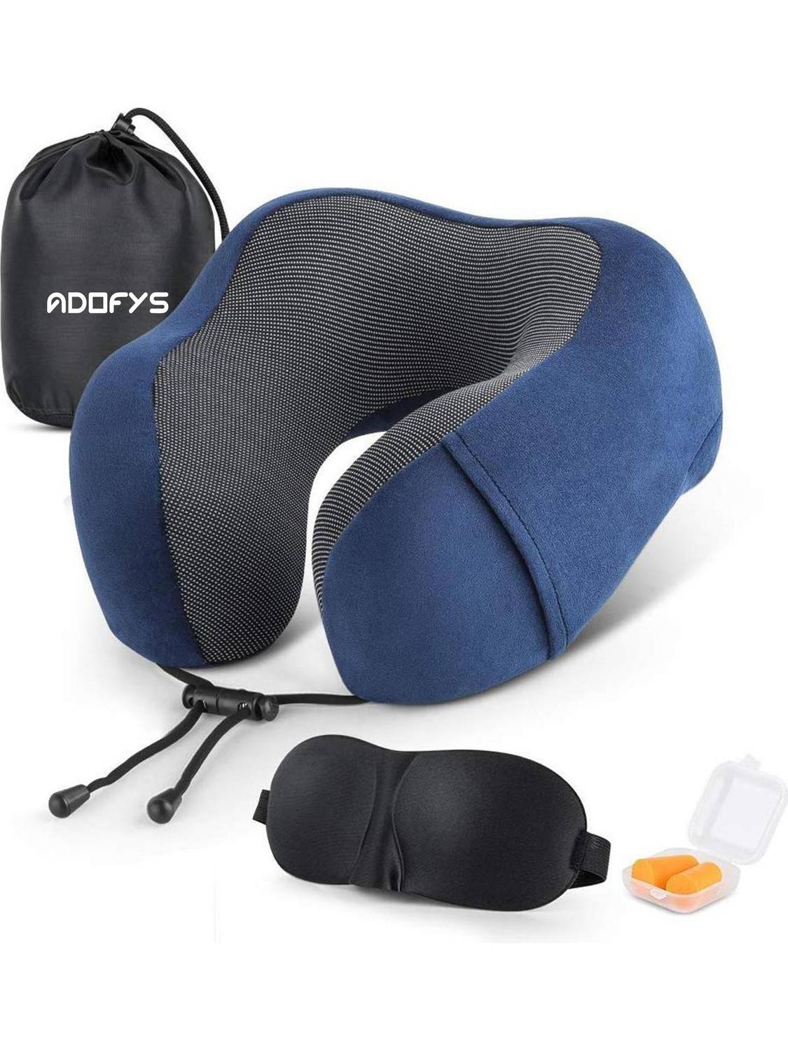 Adofys Travel Massage Tranquility Neck Pillow & Eye Shade