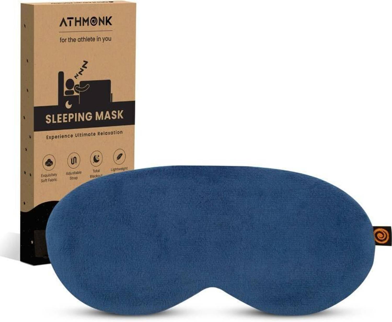 Athmonk Extra-Wide Eye Mask For Sleeping For Men & Women With Velcro Strap Eye Shade