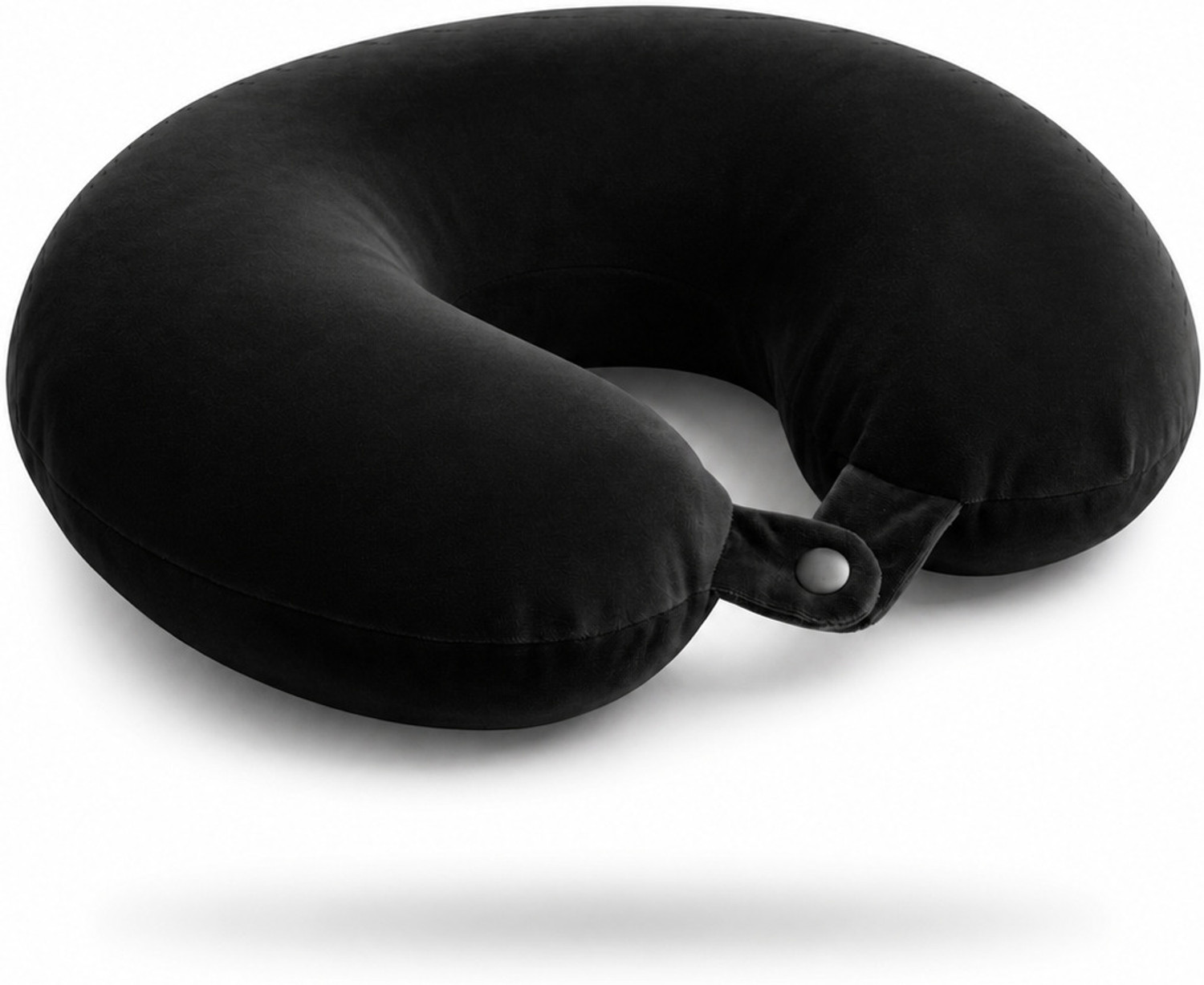 Image of softvibes creation Black Comfort Pro U-Shape Neck Pillow for Travel, Button Lock Design Neck Pillow (Classic Black)