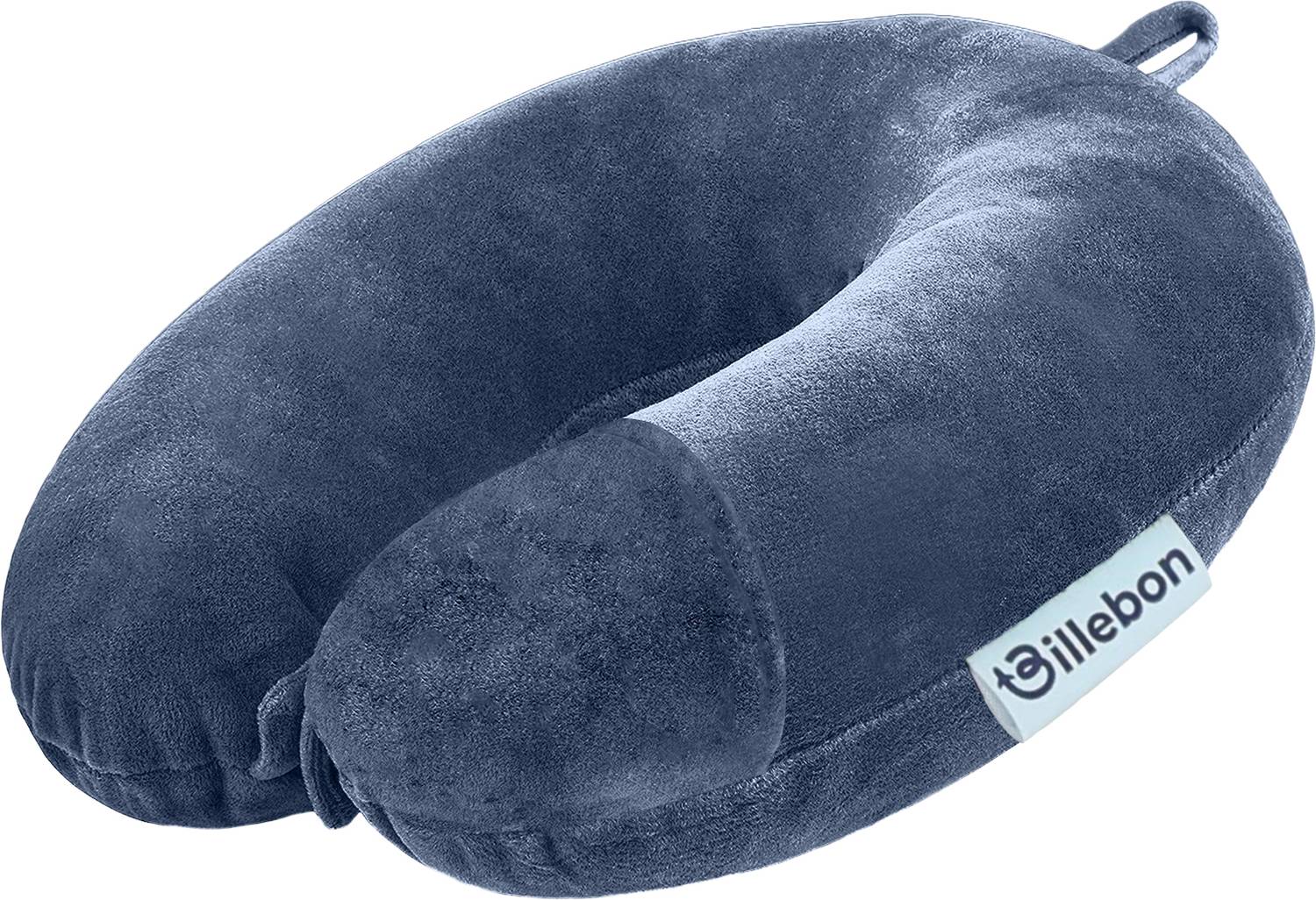 Billebon Premium Fiber Travel Pillow Adjustable 360 Degree Support Headrest Airplane Neck Pillow
