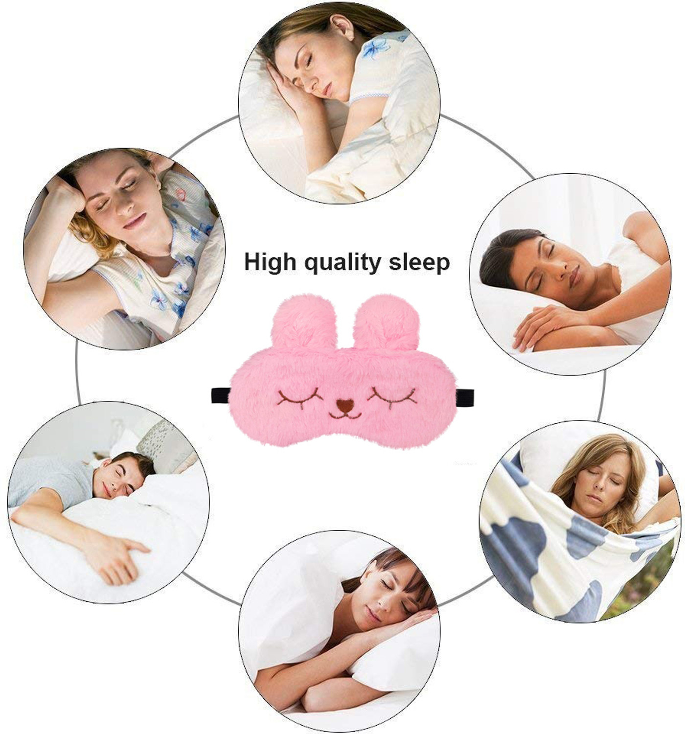 Image of Varnar Fur Super Soft Cute Cartoon Sleeping Eye Mask - Fur Cute Eye Mask-218-210