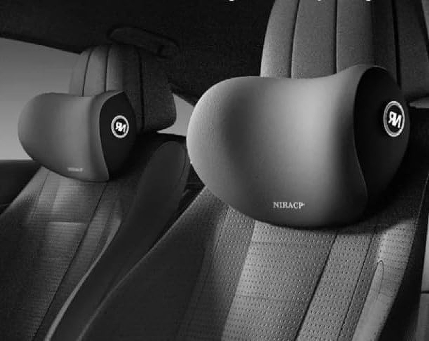 Image of IDEALIMPACT Doctor Neck Pain Relief For Long Drive Car Seat Back Head Rest Memory Foam Car Neck Pillow