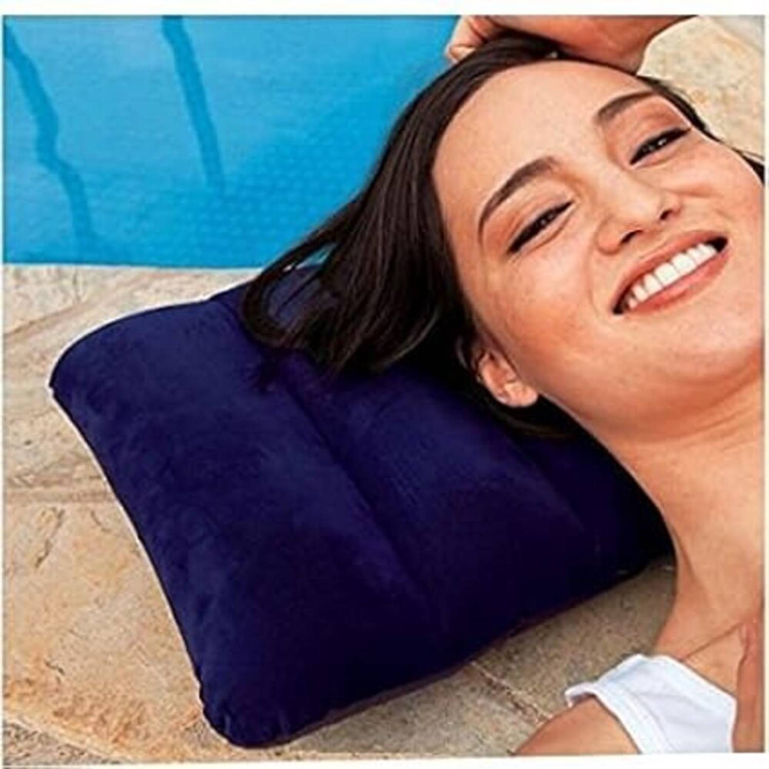 Black mirror Soft Comfort intex air inflatable pillow Travel for Sleeping Tourist Neck Pillow