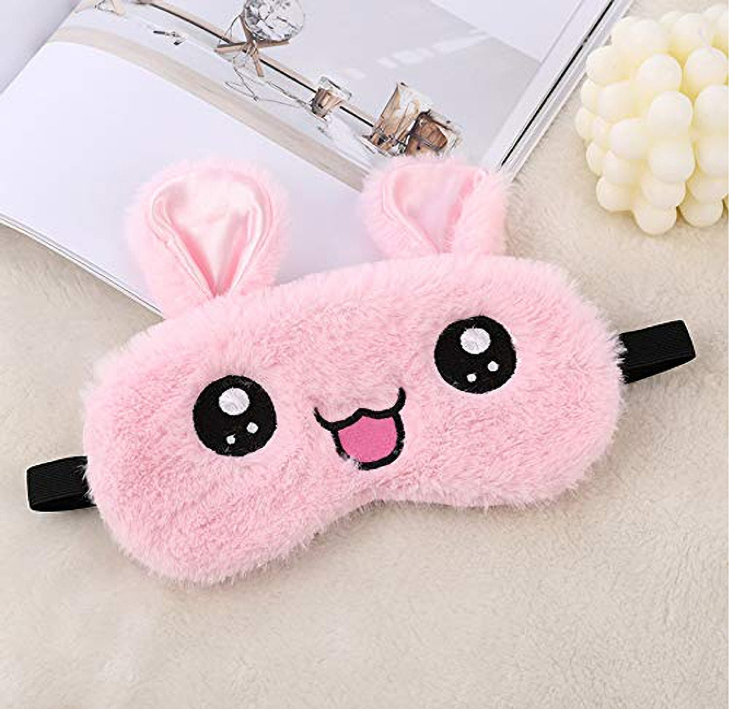 Image of Varnar Fur Super Soft Cute Cartoon Sleeping Eye Mask - Fur Cute Eye Mask-218-210
