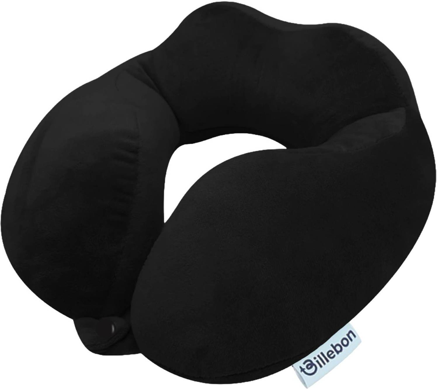 Billebon Premium Neck Pillow Airplane Travel Neck Adjustable 360 Degree Support Head Rest Neck Pillow & Eye Shade
